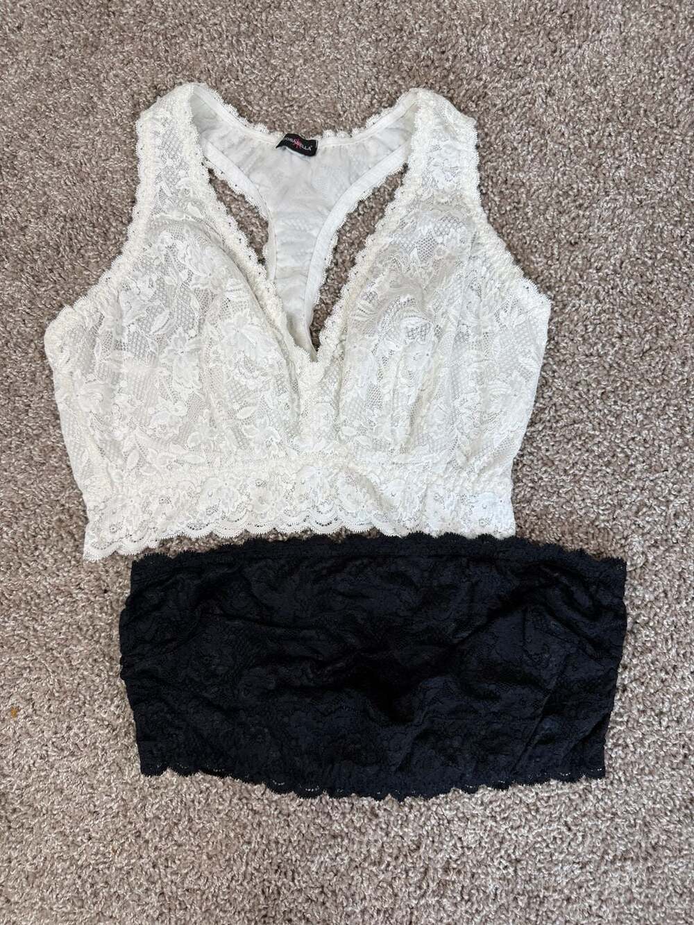 Cosabella Never Say Never Lace Racerback Bralette and Lace Bandeau Set Capsule